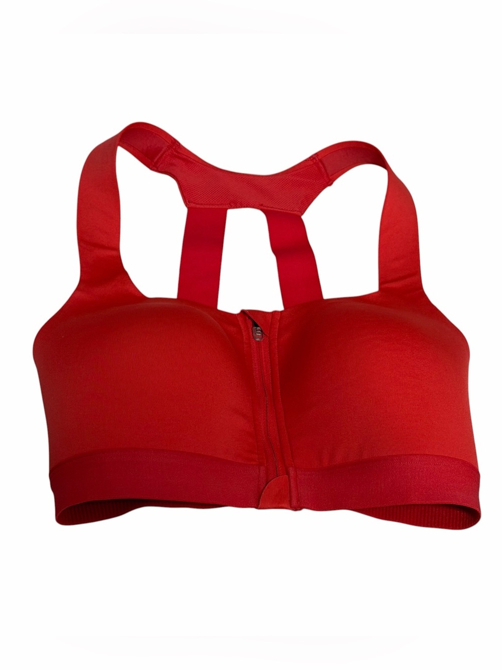 All in Motion Sculpt High Support Zip Front Sports Bra Red 34D
